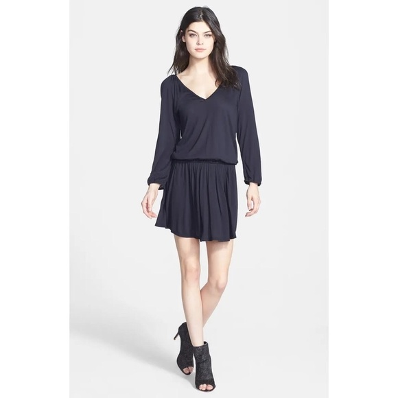 Soft Joie Blouson V-Neck Viscose Black Emmi Dress - Picture 7 of 9